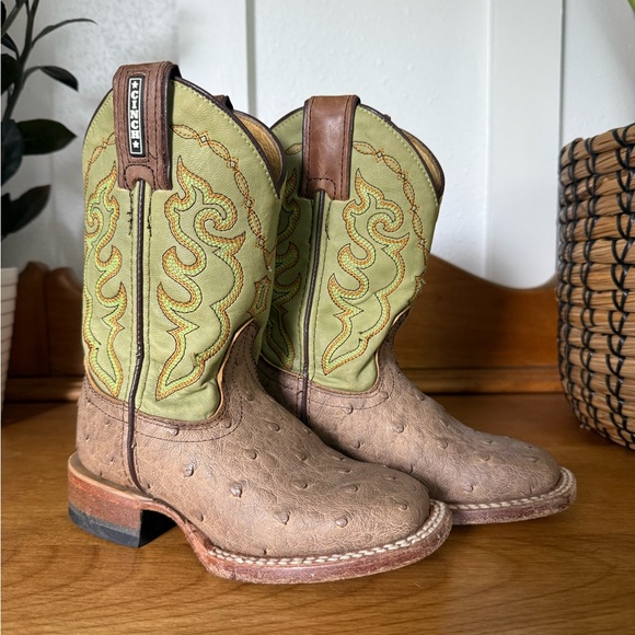Cinch Olive and Tan Western Boots